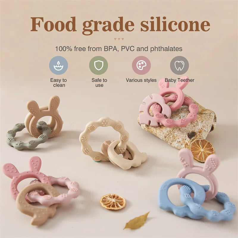 BPA Free Silicone Baby Teether