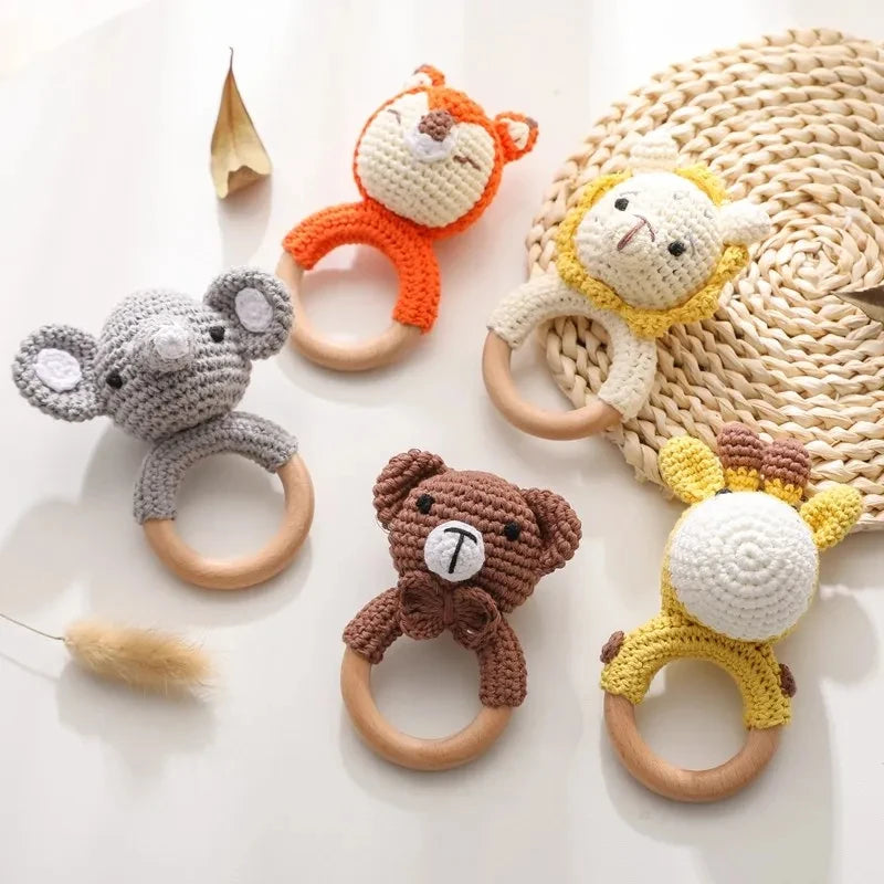 Newborn Babies Teether Crochet Toy - 1 Pc